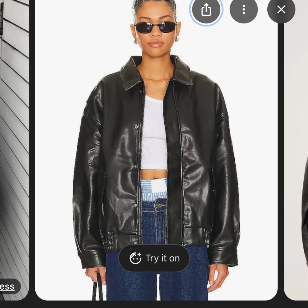 NWT Lioness Jet Black Leather Jacket